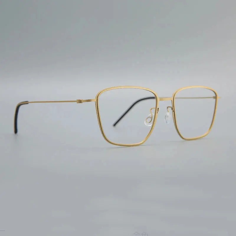 Unisex Square Full Rim Titanium Screwless Prescription Glasses 635525 — view 3 | Rx Spectacle