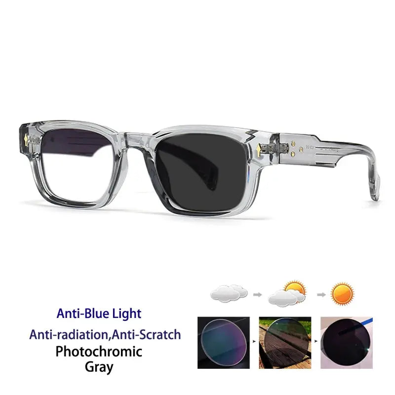 Unisex Rectangular Full Rim Acetate Prescription Glasses 341000 — view 10 | Rx Spectacle