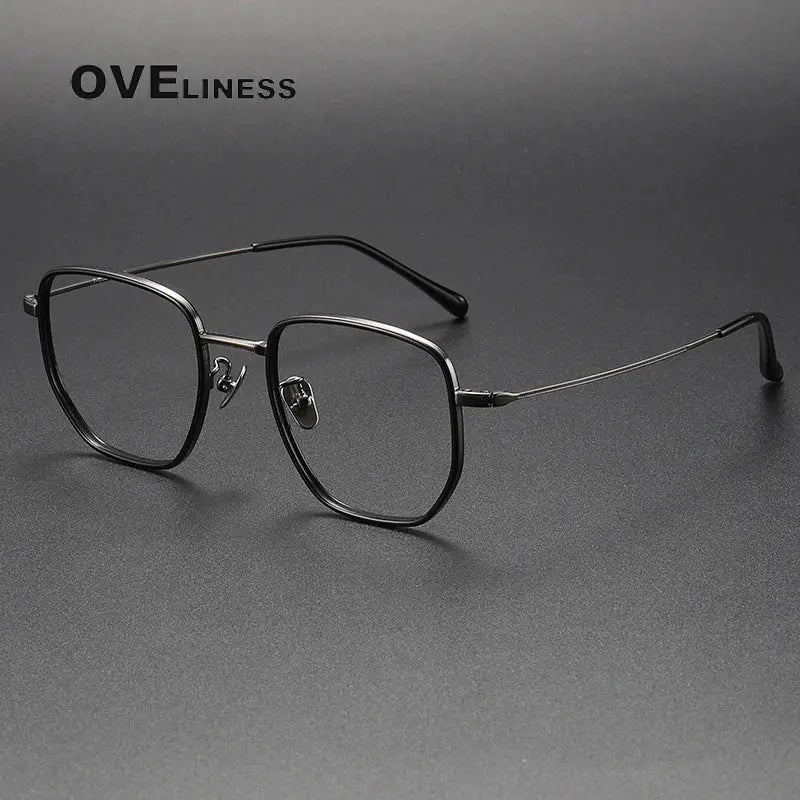 Women's Polygon Full Rim Titanium Prescription Glasses 928512 — view 4 | Rx Spectacle