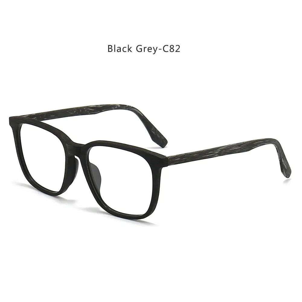 Unisex Square Full Rim Wood Prescription Glasses 48082 — view 5 | Rx Spectacle