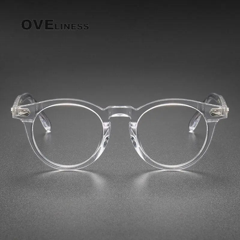Unisex Round Full Rim Titanium Prescription Glasses 505 — view 10 | Rx Spectacle