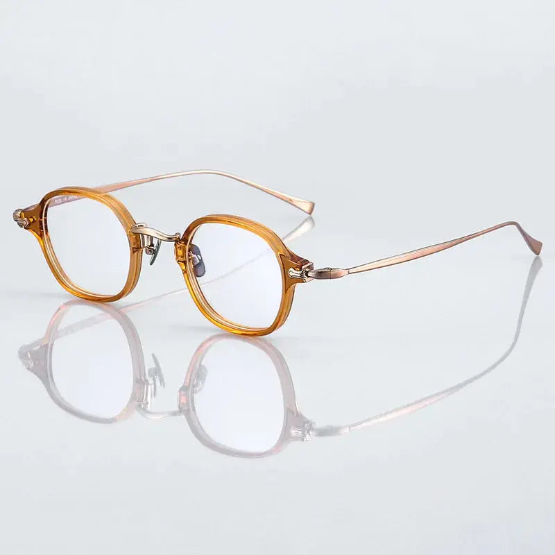 Unisex Square Full Rim Titanium Prescription Glasses 396183 — view 3 | Rx Spectacle