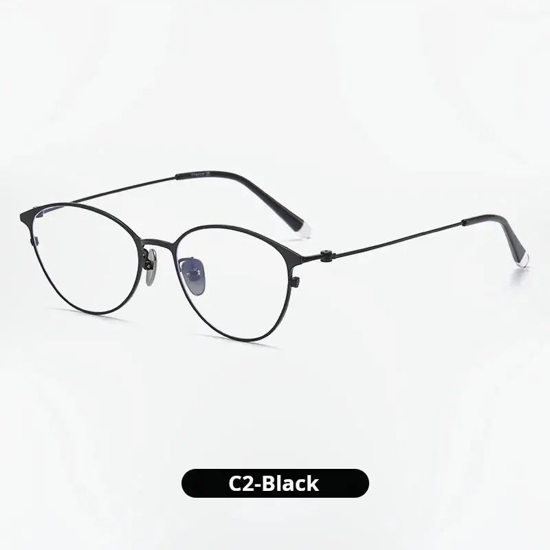 Women's Cat Eye Full Rim Titanium Prescription Glasses 720160 — view 5 | Rx Spectacle