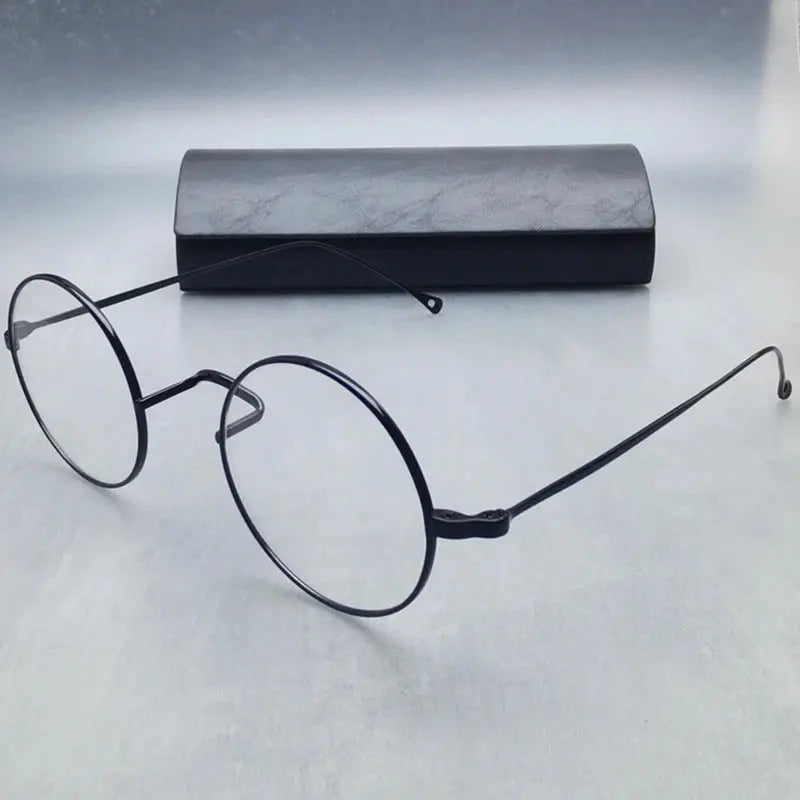 Women's Round Full Rim Titanium Prescription Glasses 285666 — view 5 | Rx Spectacle