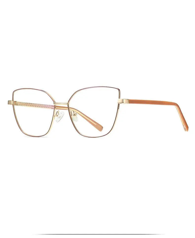 Women's Cat Eye Full Rim Titanium Prescription Glasses 3002 — view 24 | Rx Spectacle