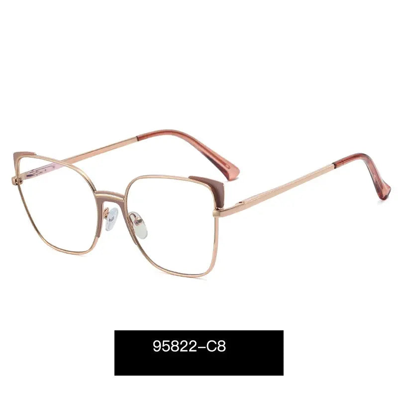 Women's Cat Eye Full Rim Alloy Prescription Glasses 195822 — view 7 | Rx Spectacle