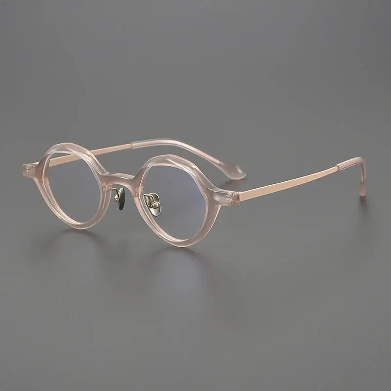Unisex Round Full Rim Titanium Prescription Glasses 60711 — view 3 | Rx Spectacle