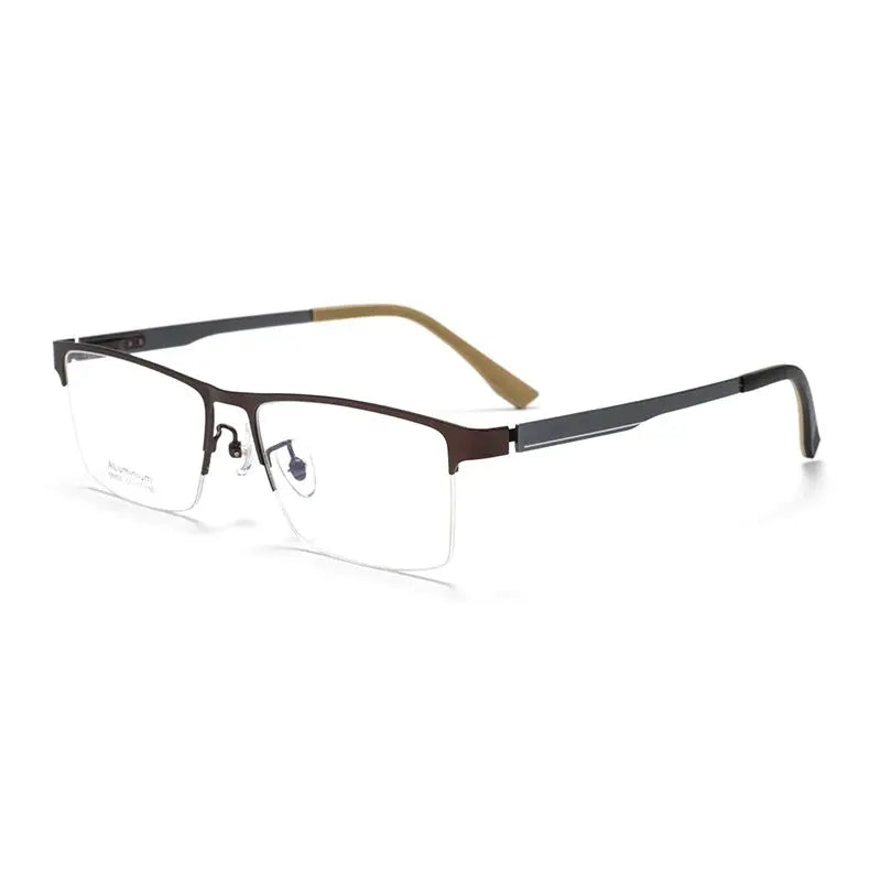Men's Square Semi-Rimless Prescription Glasses 366802 — view 4 | Rx Spectacle