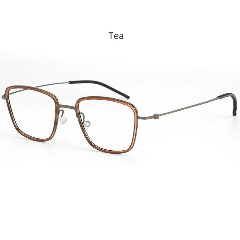 Unisex Polygon Full Rim Titanium Prescription Glasses 425510 — view 5 | Rx Spectacle