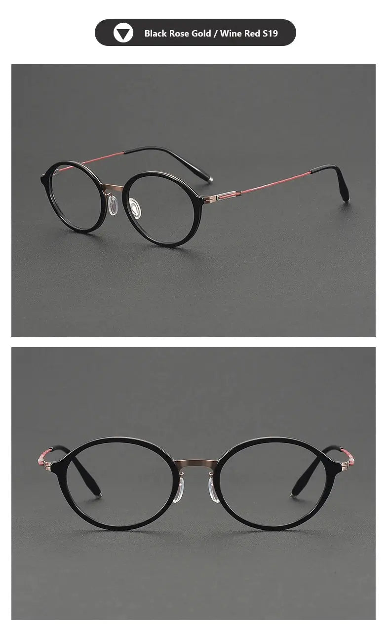Women's Oval Full Rim Titanium Prescription Glasses 202515 — view 4 | Rx Spectacle
