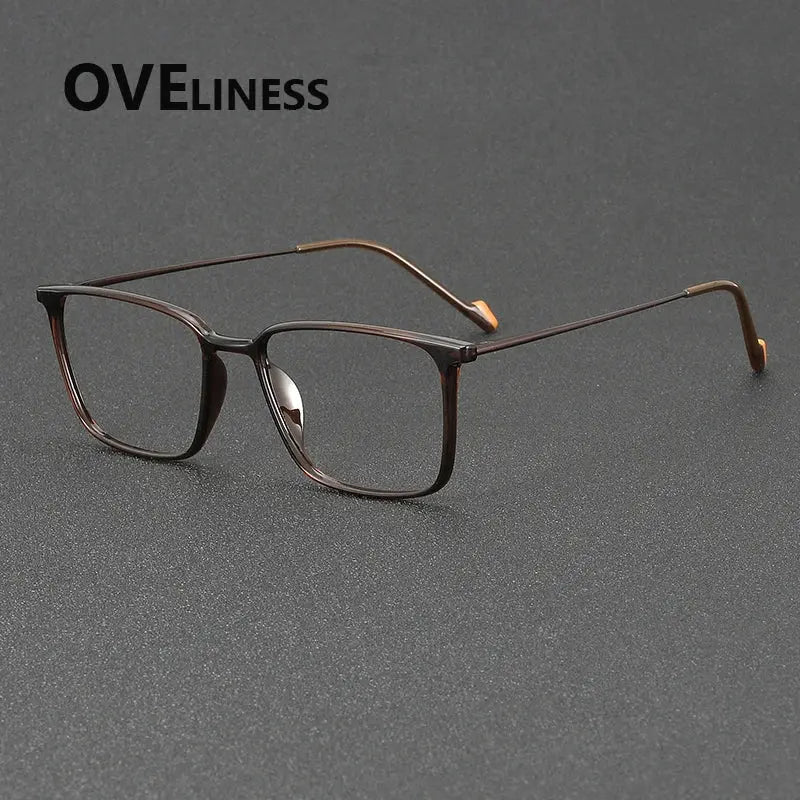 Women's Square Full Rim Titanium Prescription Glasses 92346 — view 8 | Rx Spectacle