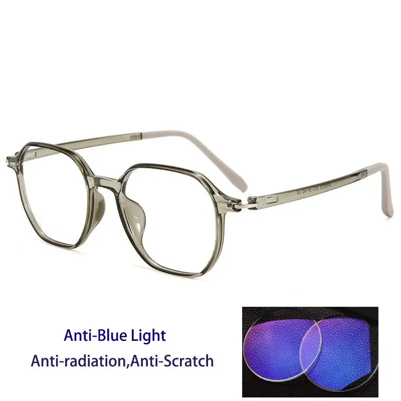 Unisex Polygon Full Rim TR90 Prescription Glasses 256856 — view 3 | Rx Spectacle