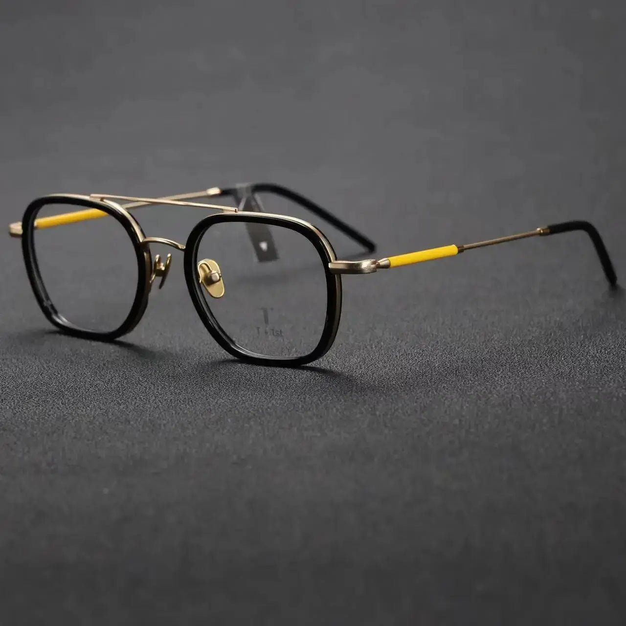 Women's Square Full Rim Titanium Double Bridge Prescription Glasses 722108 — view 6 | Rx Spectacle