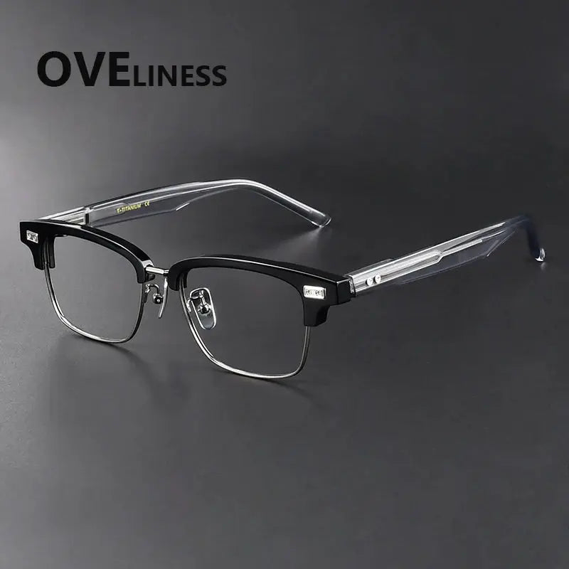 Women's Square Full Rim Titanium Prescription Glasses 369917 — view 3 | Rx Spectacle