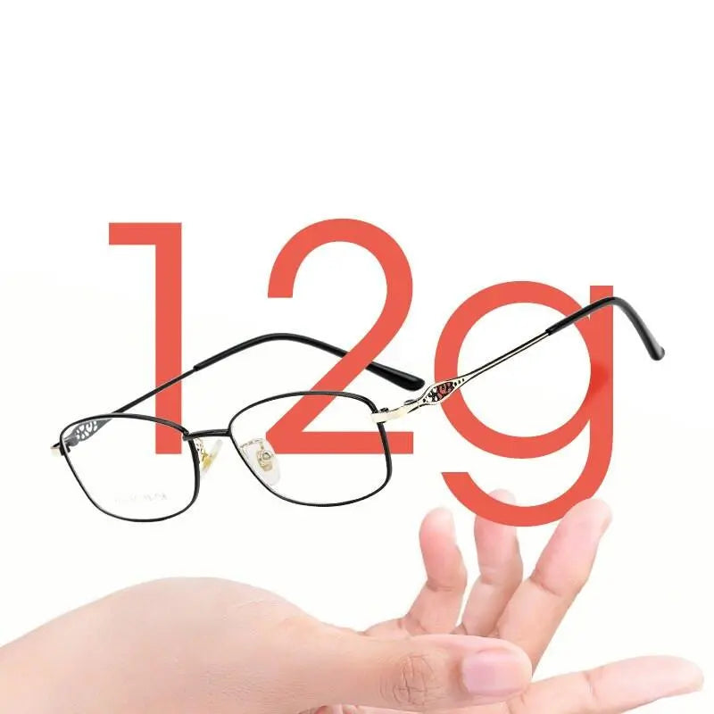 Women's Square Full Rim Alloy Prescription Glasses 8220 — view 8 | Rx Spectacle