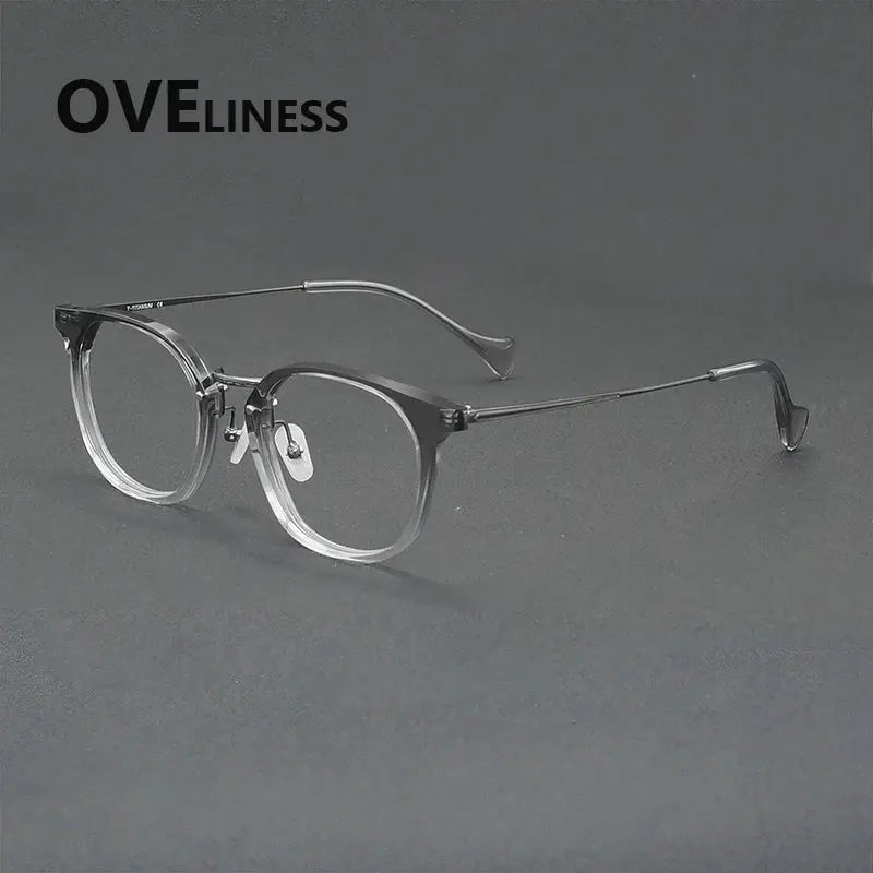Unisex Round Full Rim Titanium Prescription Glasses 936019 — view 6 | Rx Spectacle