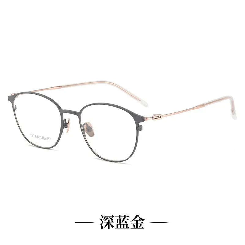 Women's Oval Full Rim Titanium Prescription Glasses 81481 — view 3 | Rx Spectacle
