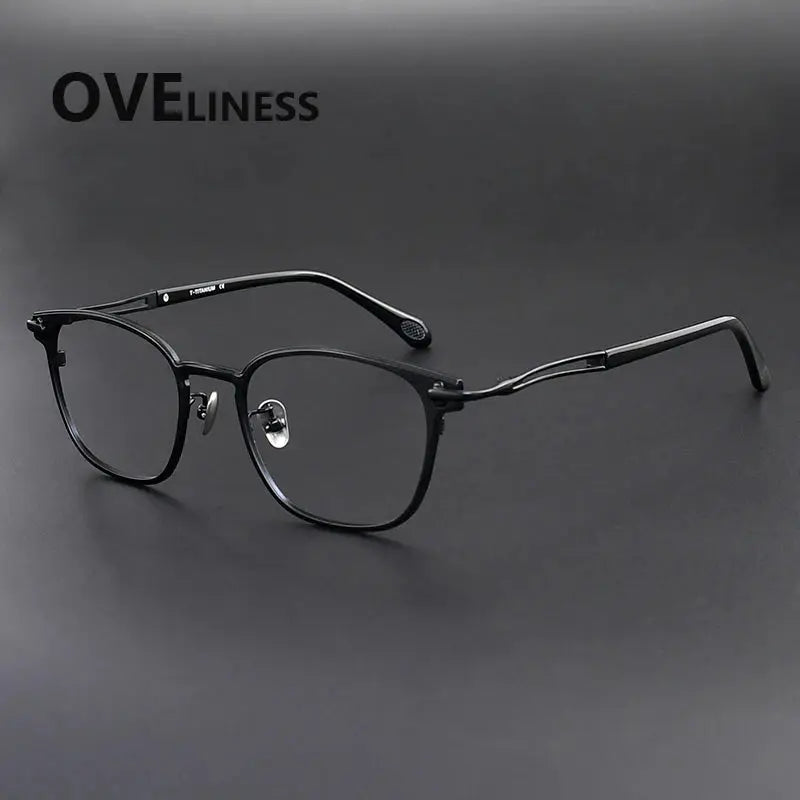 Unisex Square Full Rim Titanium Prescription Glasses 369140 — view 6 | Rx Spectacle