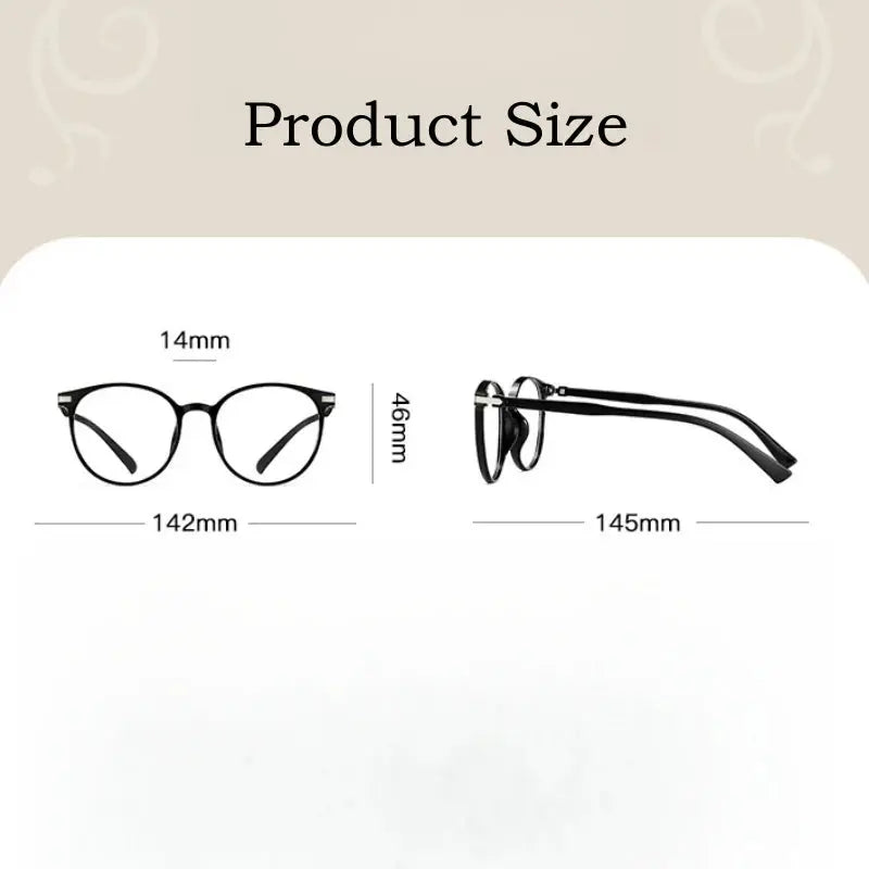 Unisex Round Full Rim TR90 Prescription Glasses Y01151 — view 5 | Rx Spectacle