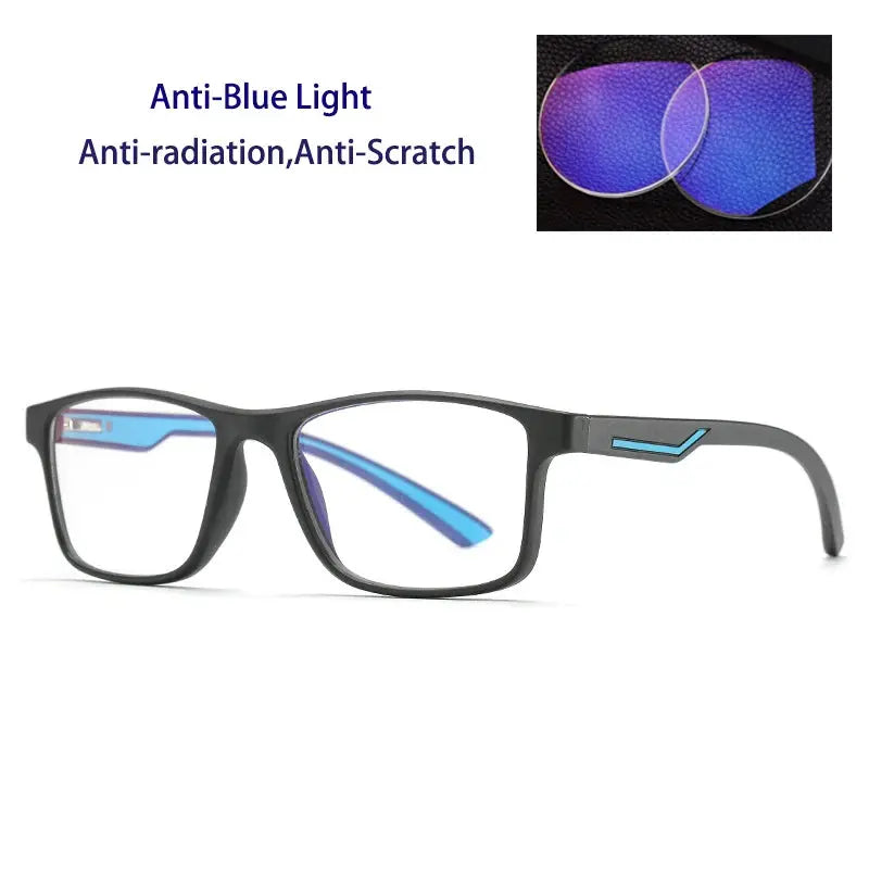 Unisex Square Full Rim Titanium Prescription Glasses 238800 — view 3 | Rx Spectacle