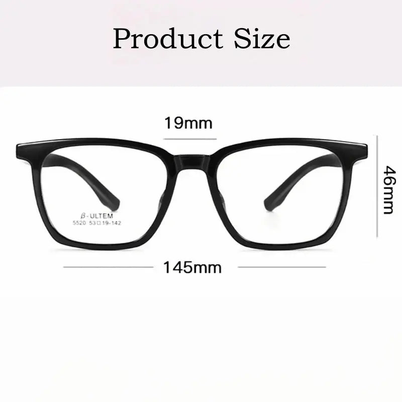 Unisex Square Full Rim Plastic Prescription Glasses 5520 — view 3 | Rx Spectacle