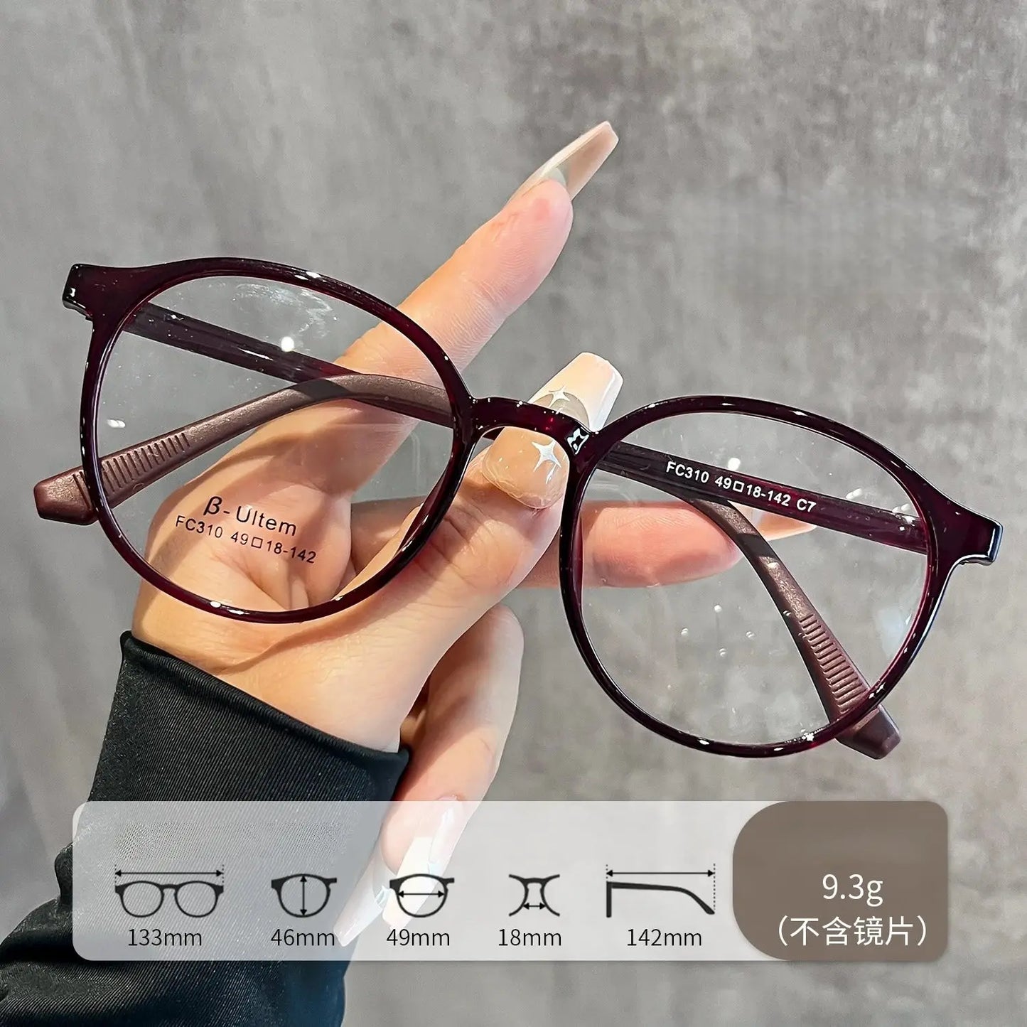 Women's Oval Full Rim Titanium Prescription Glasses 57310 — view 6 | Rx Spectacle