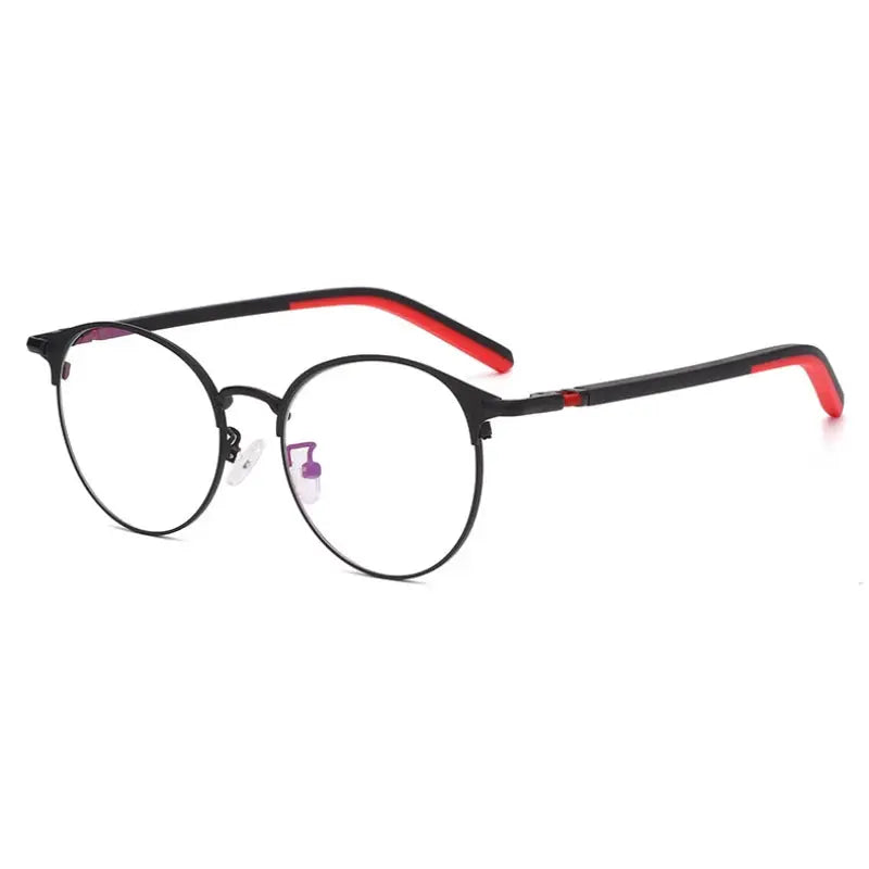 Women's Round Full Rim Stainless Steel Prescription Glasses 78216 — view 6 | Rx Spectacle