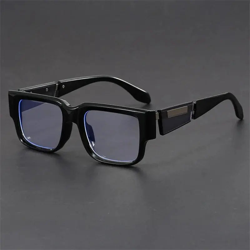 Unisex Square Full Rim Acetate Flat Top Prescription Glasses 107400 — view 7 | Rx Spectacle