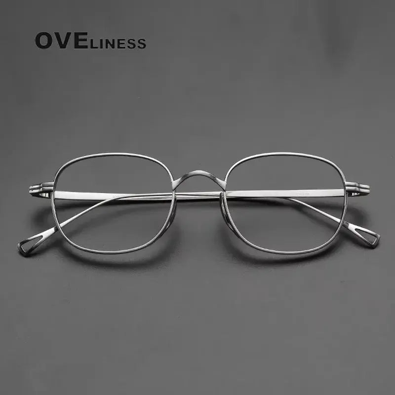 Unisex Oval Full Rim Titanium Prescription Glasses 810518 — view 6 | Rx Spectacle