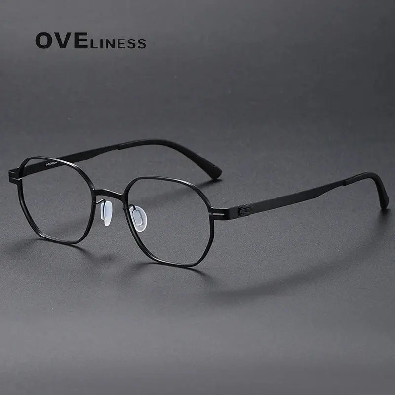 Women's Polygon Full Rim Titanium Prescription Glasses 380993 — view 4 | Rx Spectacle