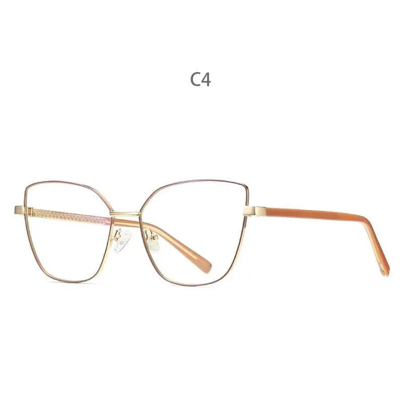 Women's Cat Eye Full Rim Titanium Prescription Glasses 3002 — view 6 | Rx Spectacle