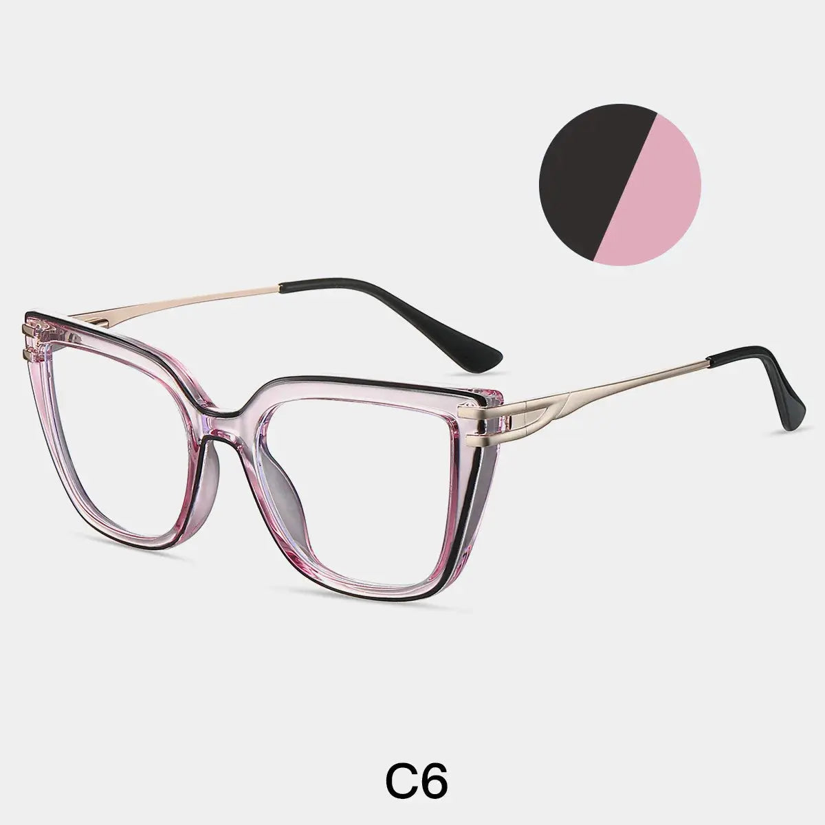 Women's Cat Eye Full Rim TR90 Prescription Glasses 87314 — view 5 | Rx Spectacle