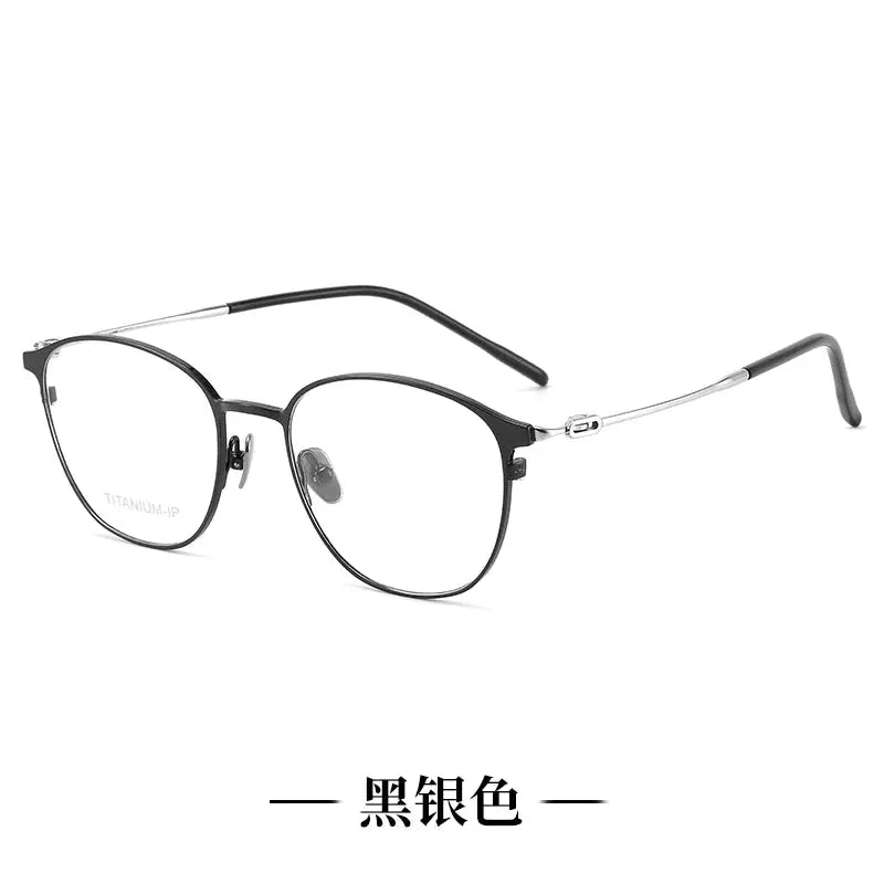Women's Oval Full Rim Titanium Prescription Glasses 81481 — view 4 | Rx Spectacle