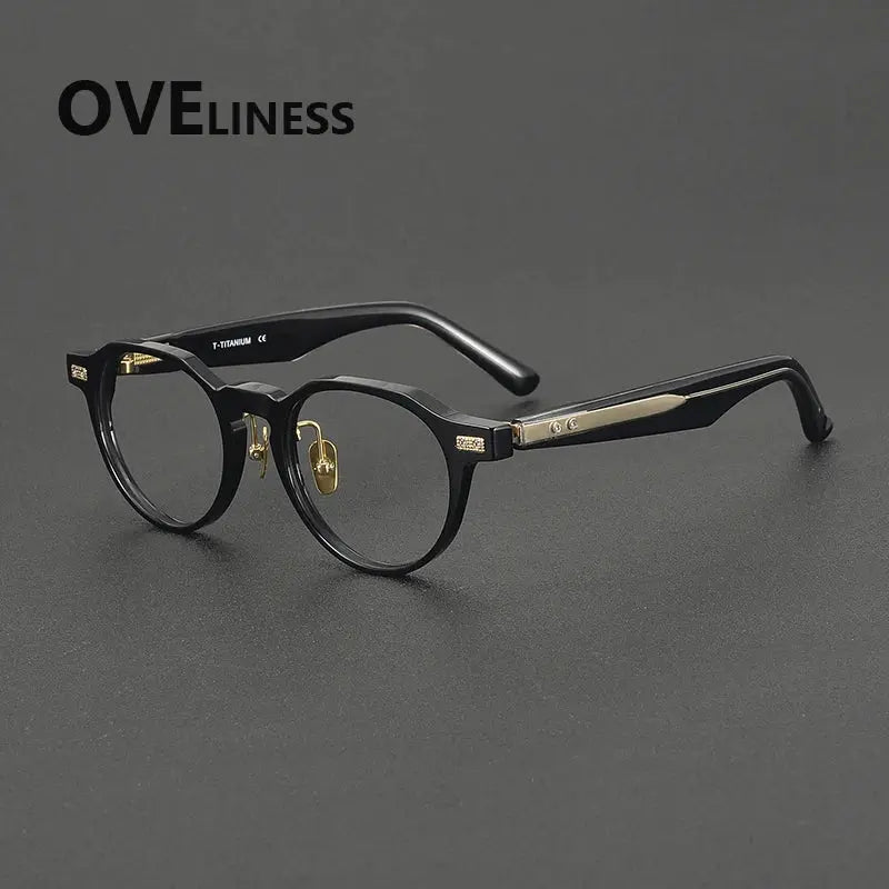 Unisex Round Full Rim Acetate Prescription Glasses 322750 — view 3 | Rx Spectacle