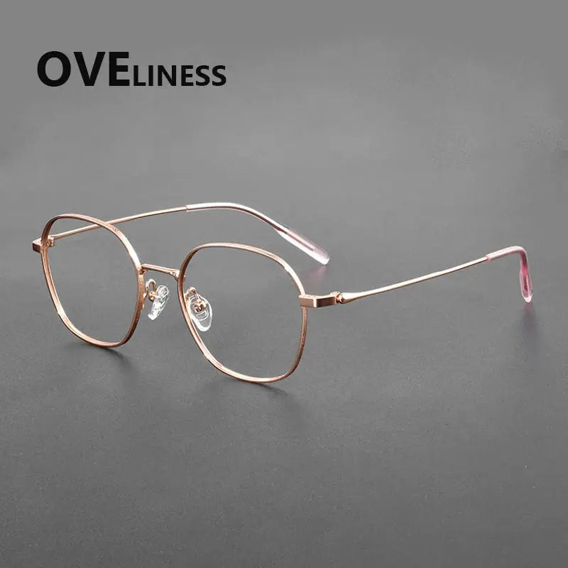 Women's Polygon Full Rim Titanium Prescription Glasses 381028 — view 4 | Rx Spectacle