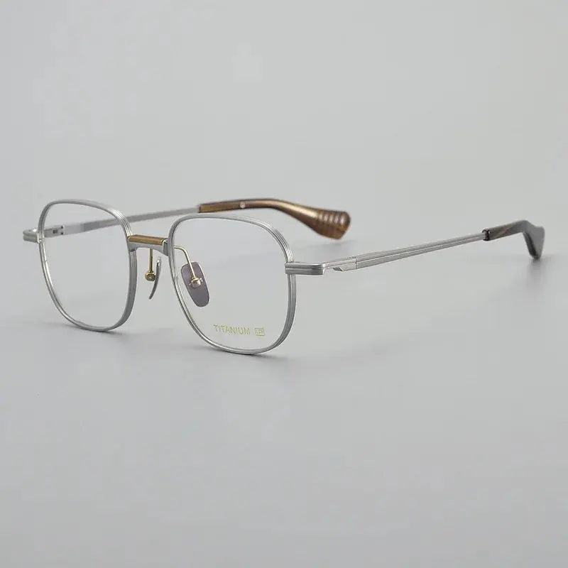 Unisex Irregular Full Rim Titanium Prescription Glasses 914251 — view 6 | Rx Spectacle