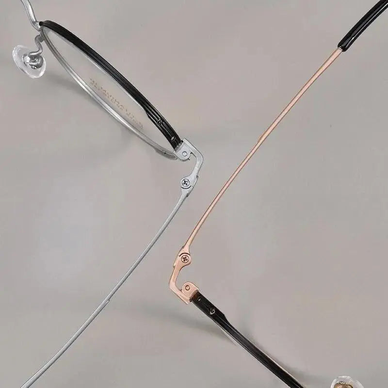 Unisex Round Full Rim Titanium Prescription Glasses 95955bt — view 4 | Rx Spectacle