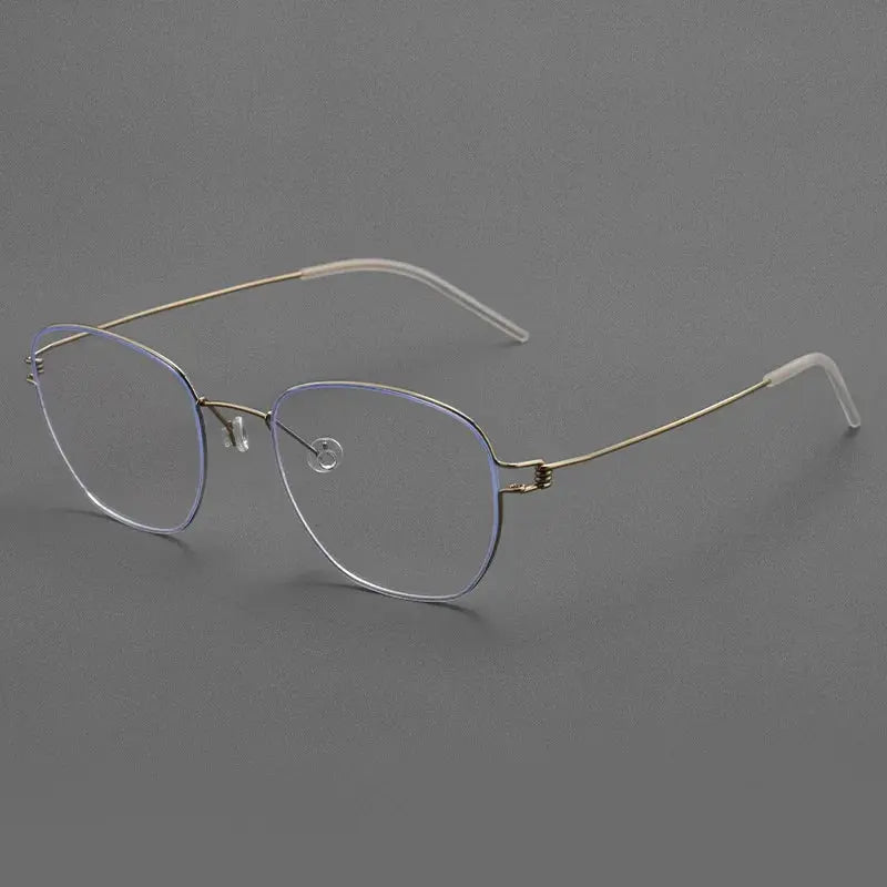 Women's Polygon Full Rim Titanium Screwless Prescription Glasses 70166 — view 6 | Rx Spectacle