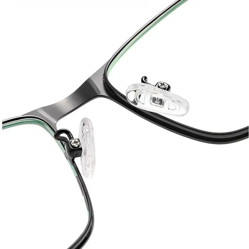Men's Square Full Rim Alloy Oversized Prescription Glasses 8835 — view 4 | Rx Spectacle