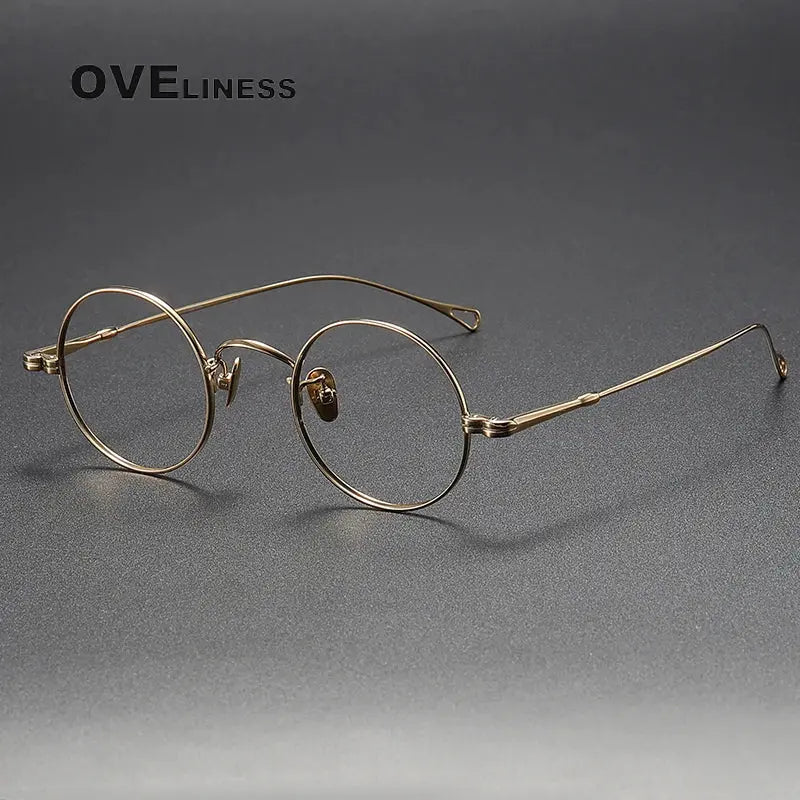 Women's Round Full Rim Titanium Prescription Glasses 369055 — view 5 | Rx Spectacle