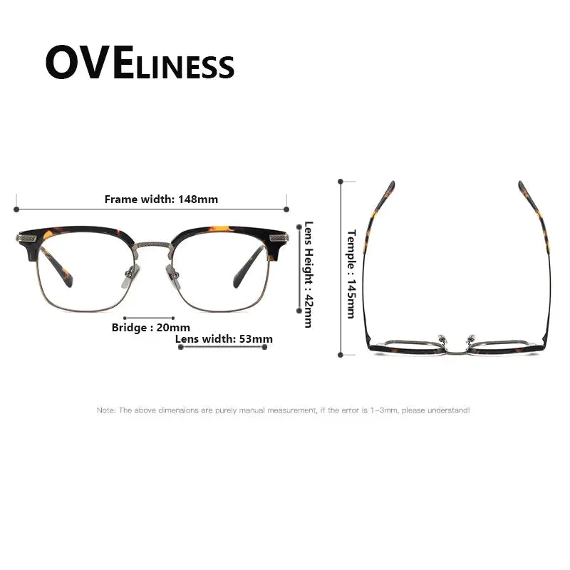 Unisex Square Full Rim Titanium Prescription Glasses 362080 — view 2 | Rx Spectacle