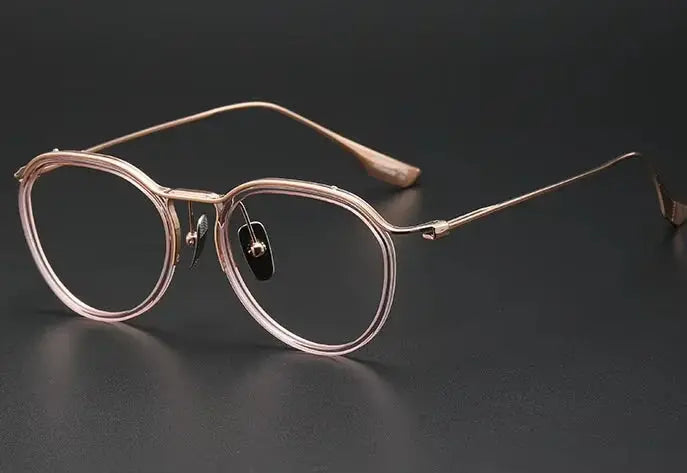 Women's Oval Full Rim Titanium Prescription Glasses 822131 — view 3 | Rx Spectacle