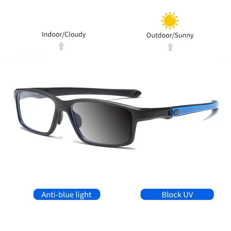 Unisex Rectangular Full Rim Sports Glasses Fj81 — view 4 | Rx Spectacle