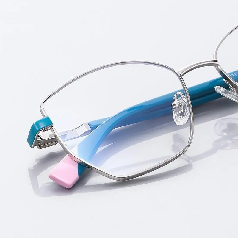 Unisex Square Full Rim Alloy Prescription Glasses 3011 — view 3 | Rx Spectacle