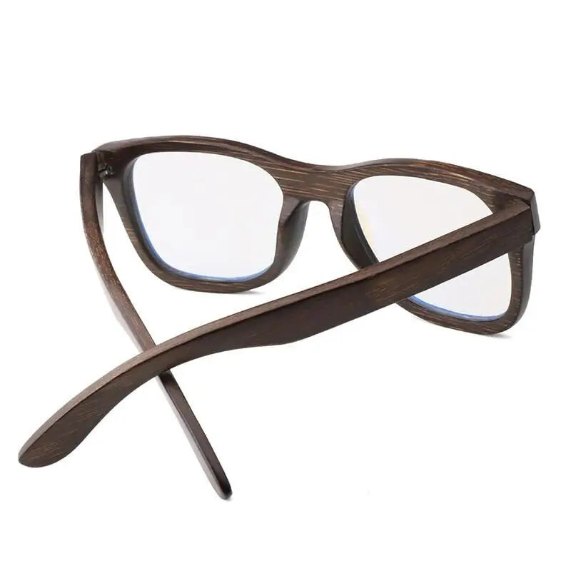 Men's Square Full Rim Wood Prescription Glasses 5677 — view 4 | Rx Spectacle