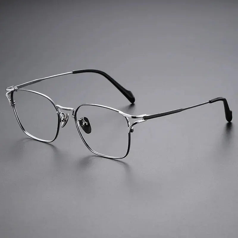 Unisex Square Full Rim Titanium Prescription Glasses 425702 — view 4 | Rx Spectacle