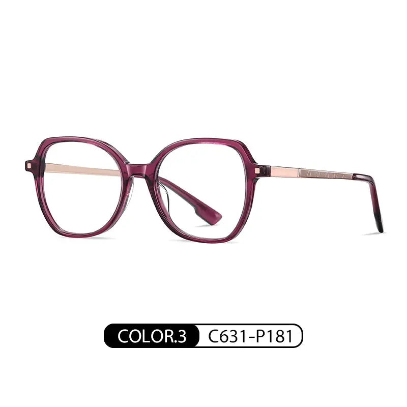Women's Square Full Rim Acetate Prescription Glasses 9225 — view 9 | Rx Spectacle