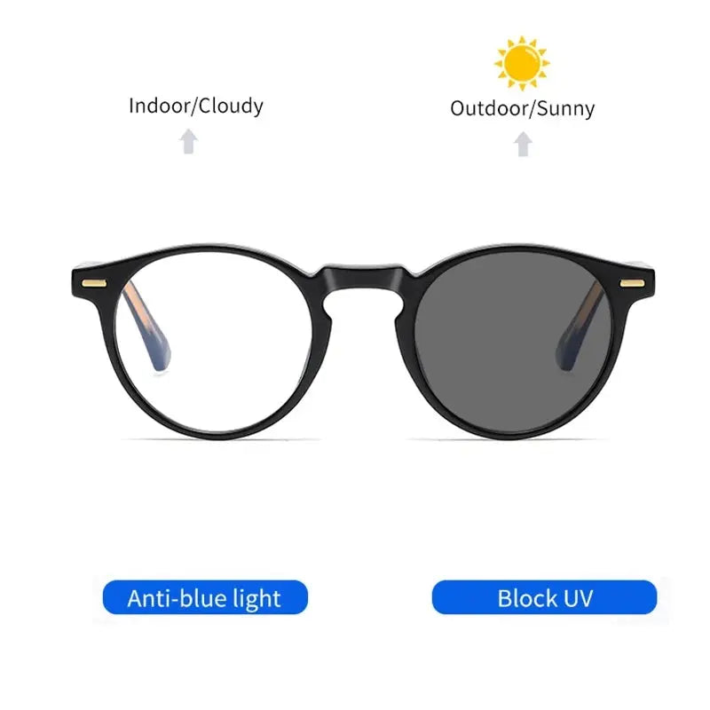 Unisex Round Full Rim Acetate Reading Glasses 2083 — view 4 | Rx Spectacle