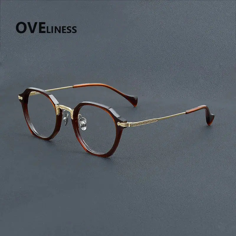 Unisex Oval Full Rim Titanium Prescription Glasses 926009 — view 7 | Rx Spectacle