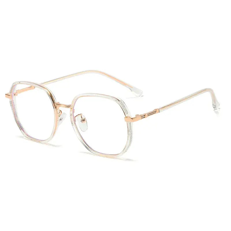 Women's Polygon Full Rim Titanium Prescription Glasses 8880 — view 2 | Rx Spectacle